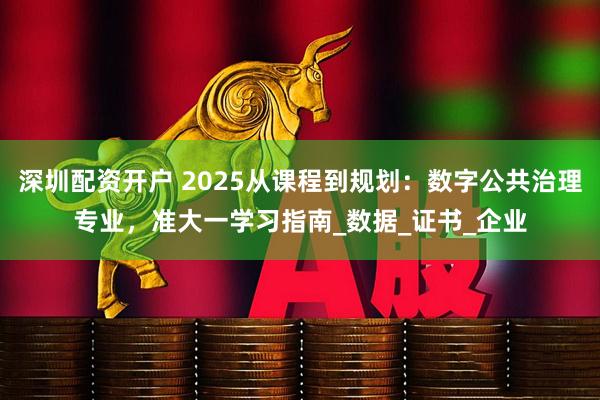 深圳配资开户 2025从课程到规划：数字公共治理专业，准大一学习指南_数据_证书_企业